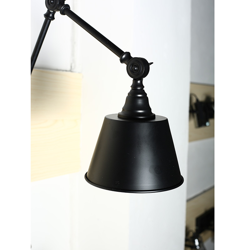 Post-modern vertical American European style spray paint adjustable swing arm design wall light
