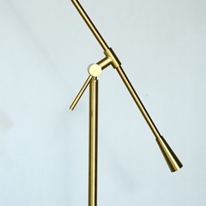 Ins style pleated American vintage light luxury bedroom floor lamp