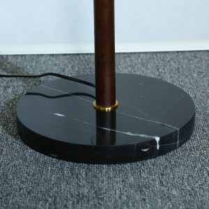 Ins style pleated American vintage light luxury bedroom floor lamp