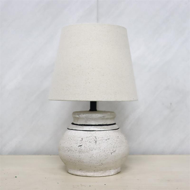 Vintage minimalist distressed ceramic table lamp