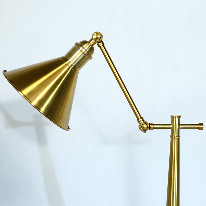 Ins style pleated American vintage light luxury bedroom study vertical floor lamp