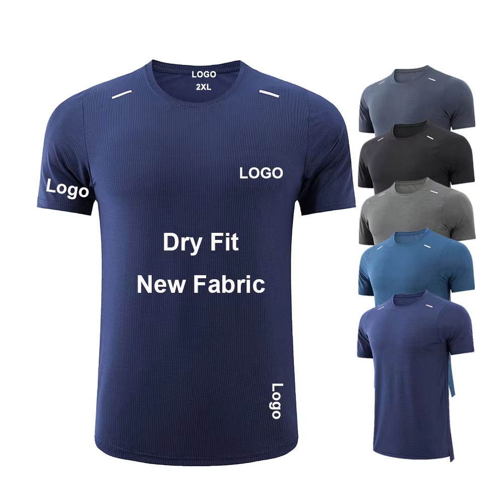 Sports Elastic Gym Wear Men Athletic Top Activewear Compression Run Clothes Custom Gym T Shirt Fit Polyester Muscle Tee Shirt