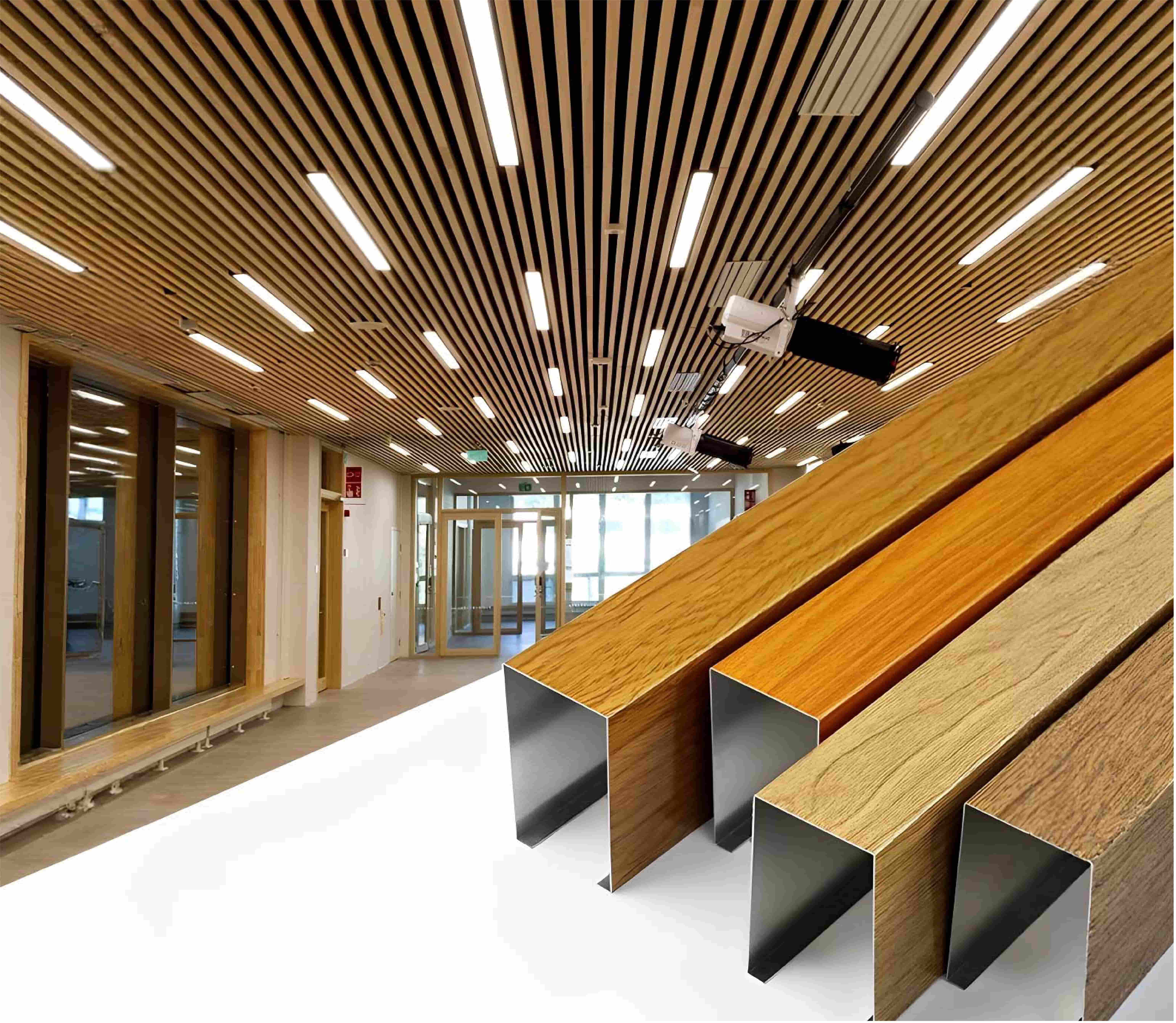 Custom-designed aluminum square tube modern ceiling and wall decoration profiles