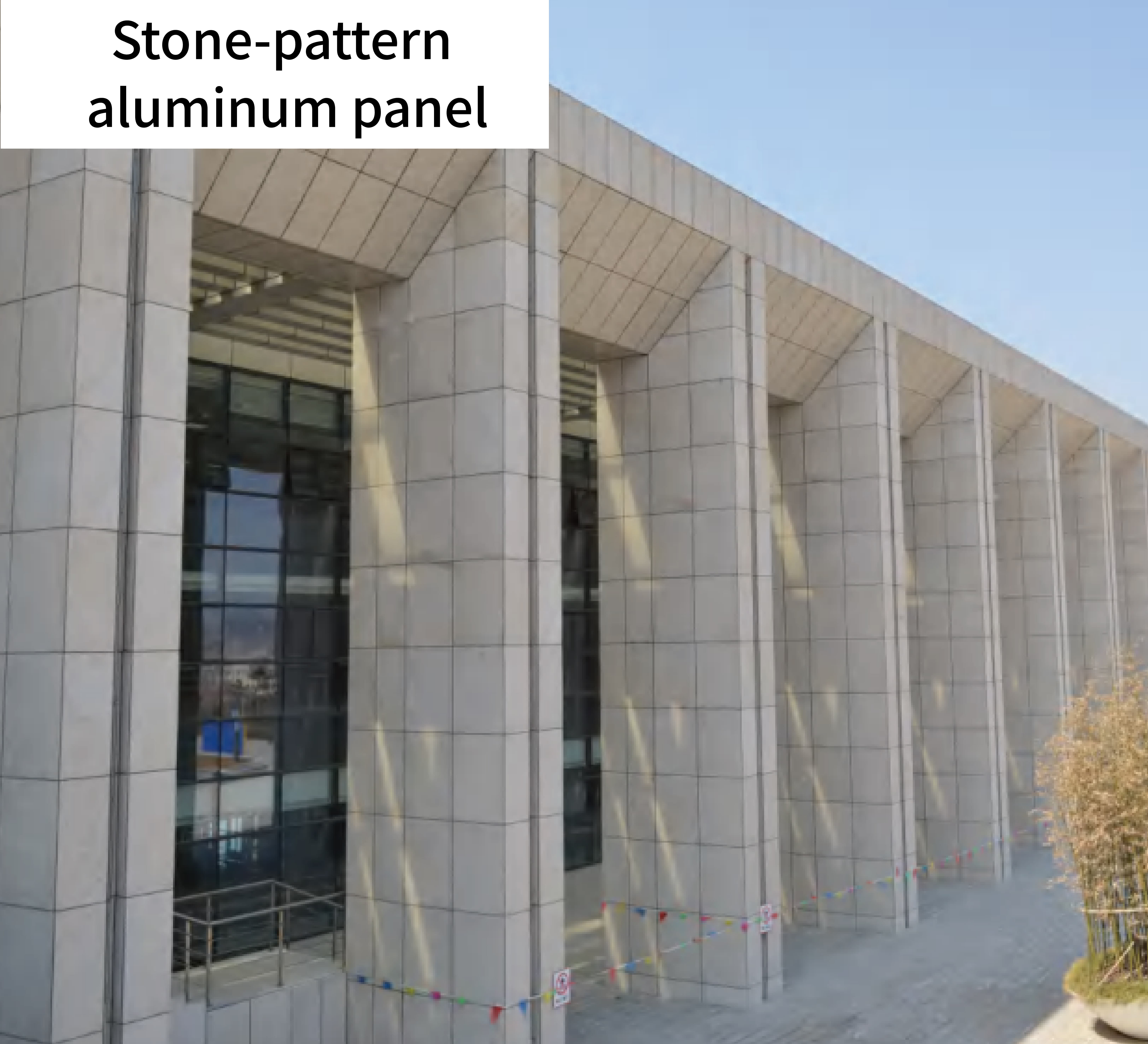 Stone-patterned aluminum single panel