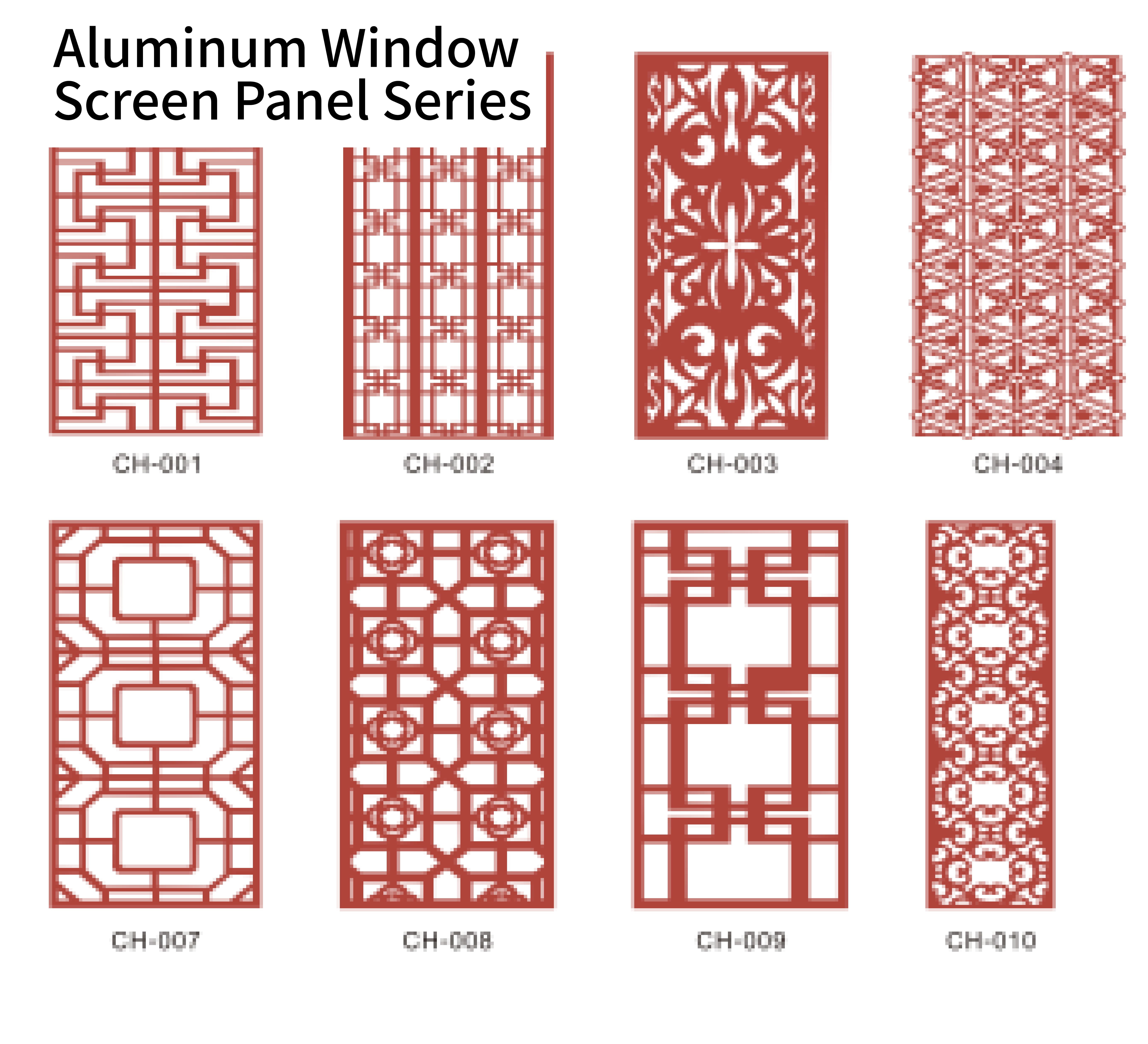 Aluminum window screen series