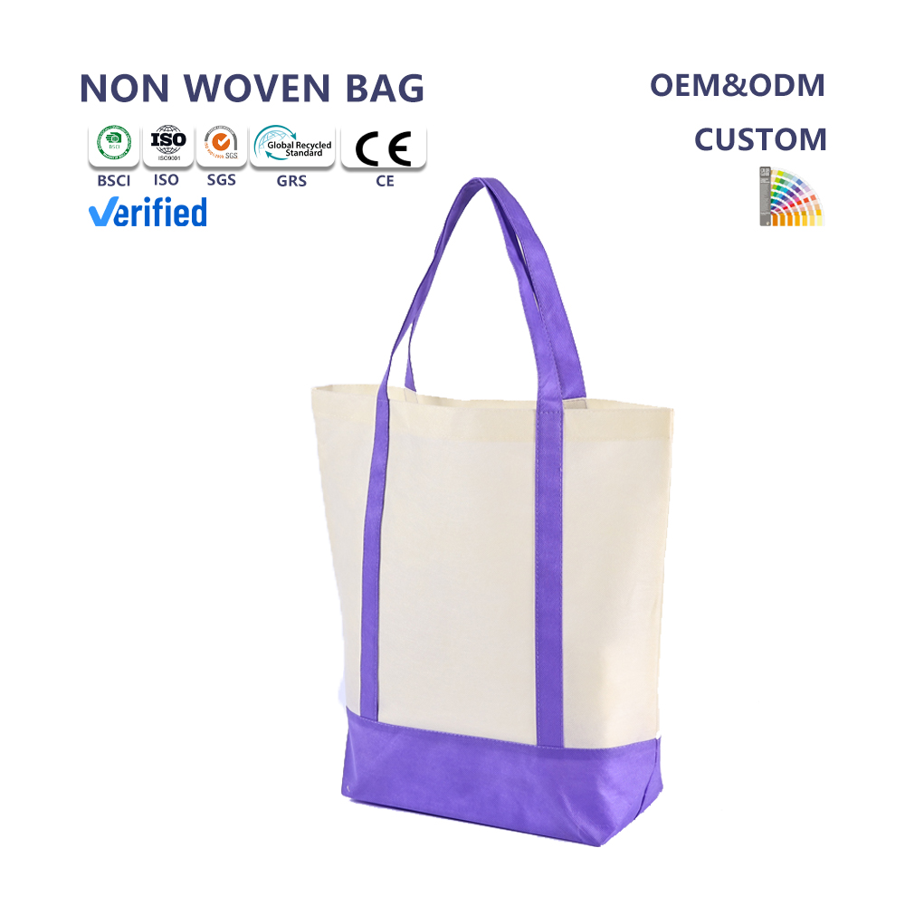 Custom Eco-Friendly Premium Reusable Non-Woven Folding Tote Bag Cartoon Cute Design Letter Heat Transfer Sense Logo