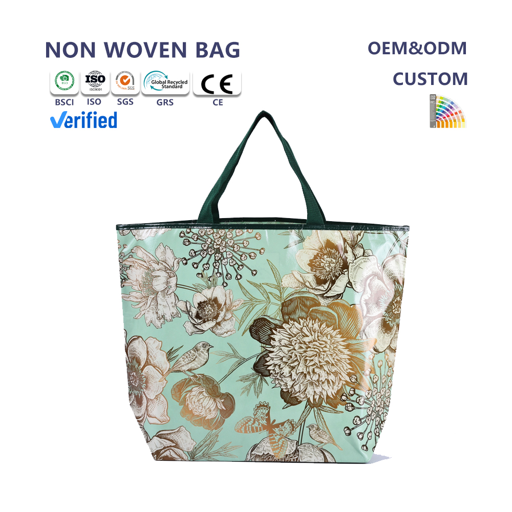 Wholesale Custom Printed Portable Polypropylene Tote Bag Reusable Non-Woven Shopping Bag with Personalized Logo