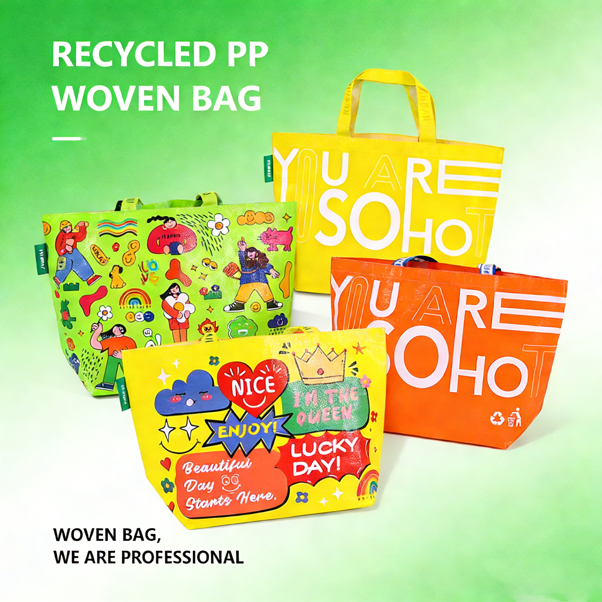 Elevate Your Brand with Eco-Friendly Recycled PP Woven Bags