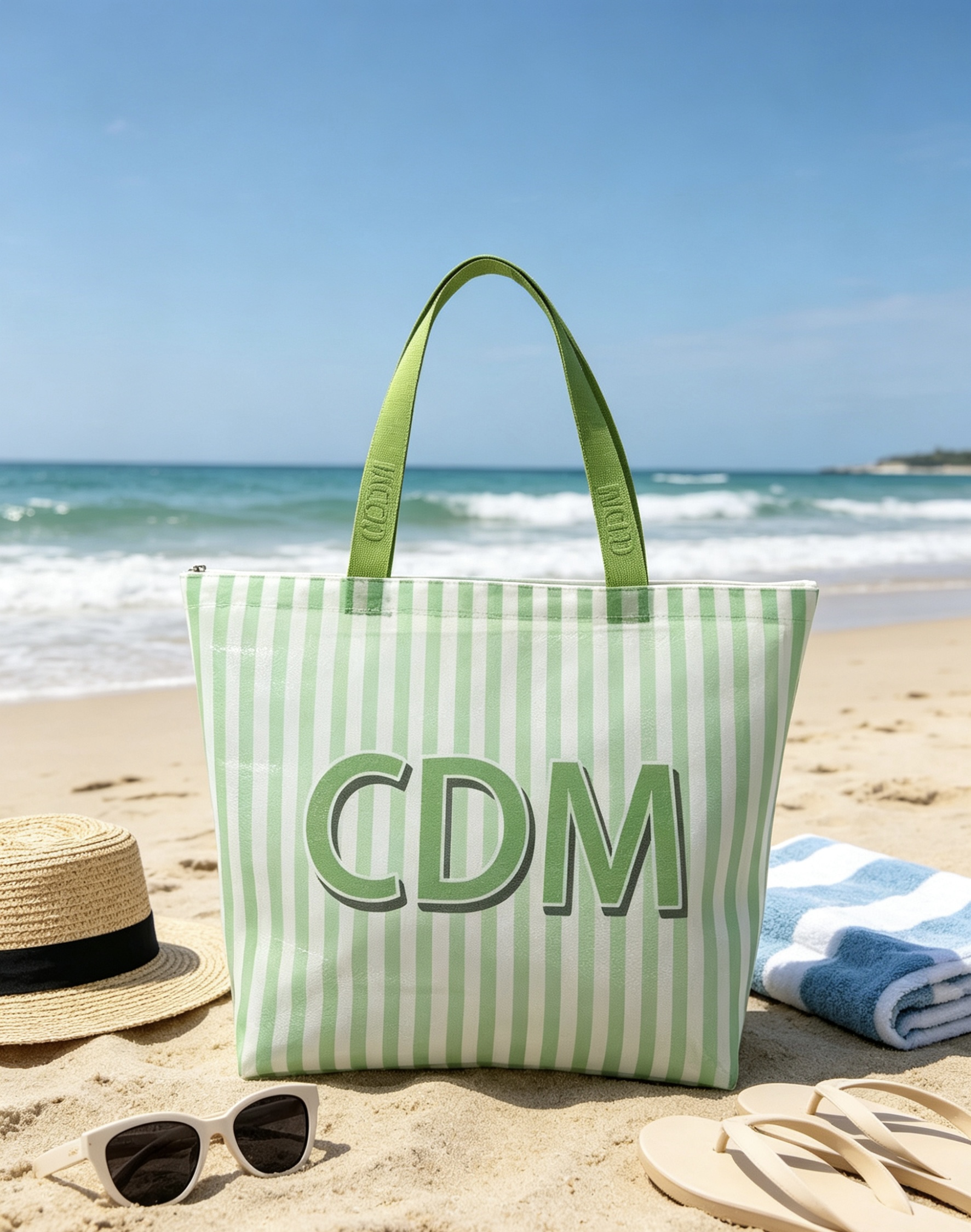 Women's Mesh Beach Tote Bag with Multiple Pockets for Family Travel and Swimming Large Capacity Tote Beach Bags