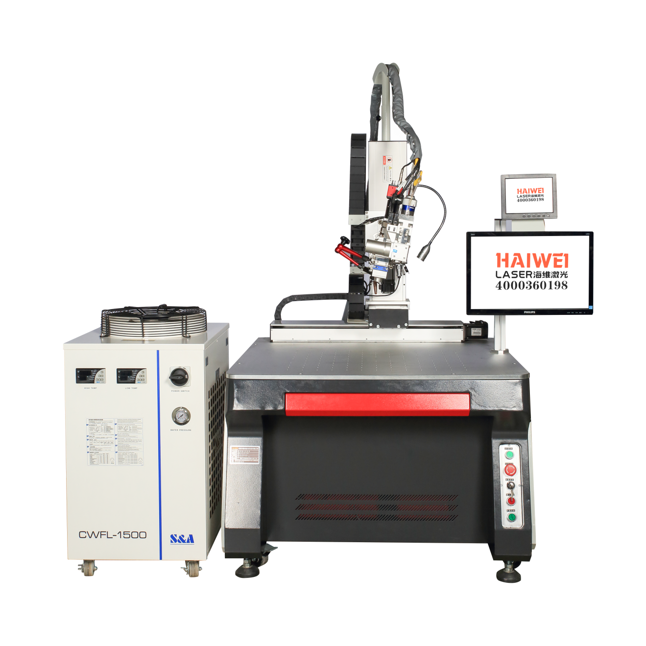 Continuous fiber laser welding machine