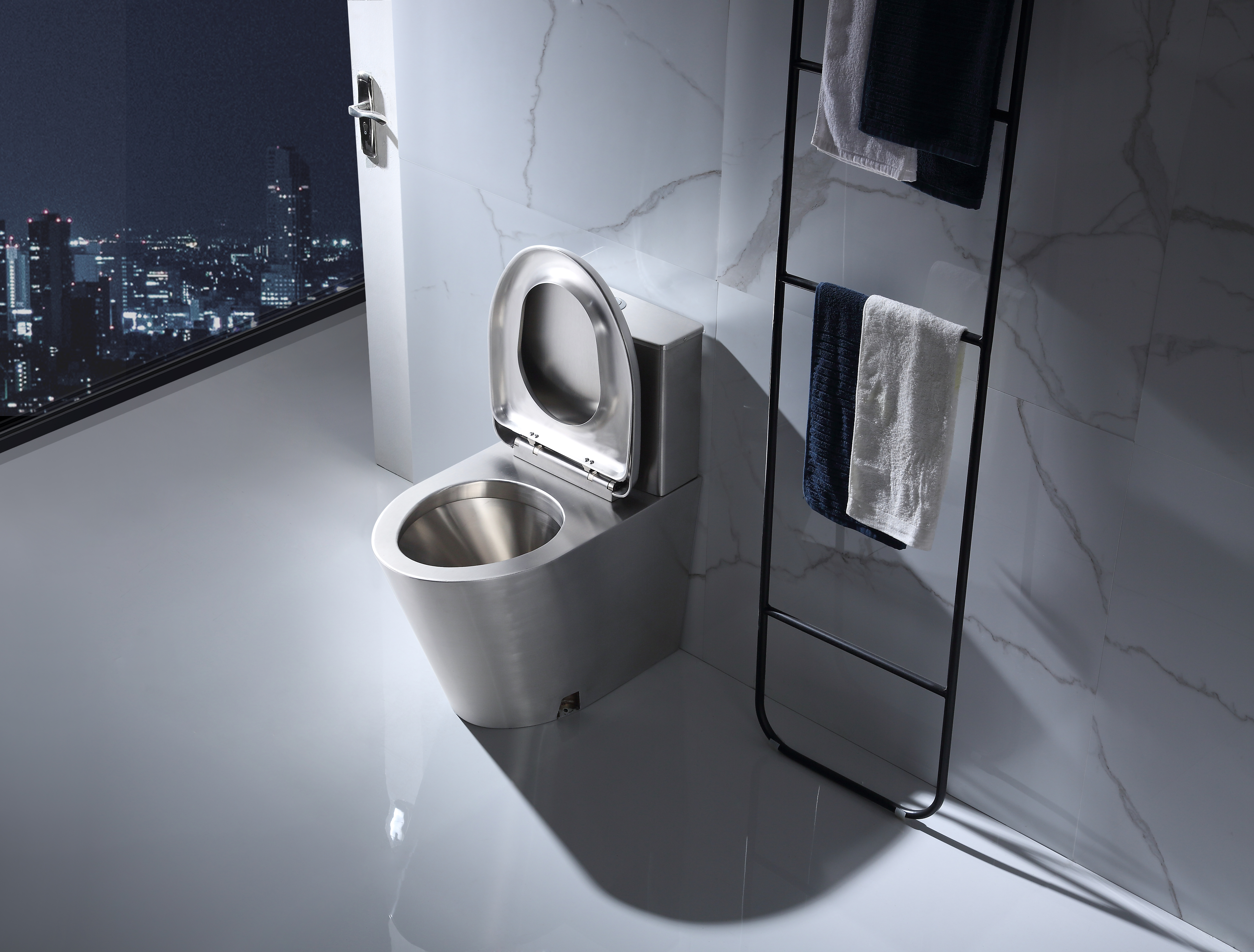 Stainless steel toilet