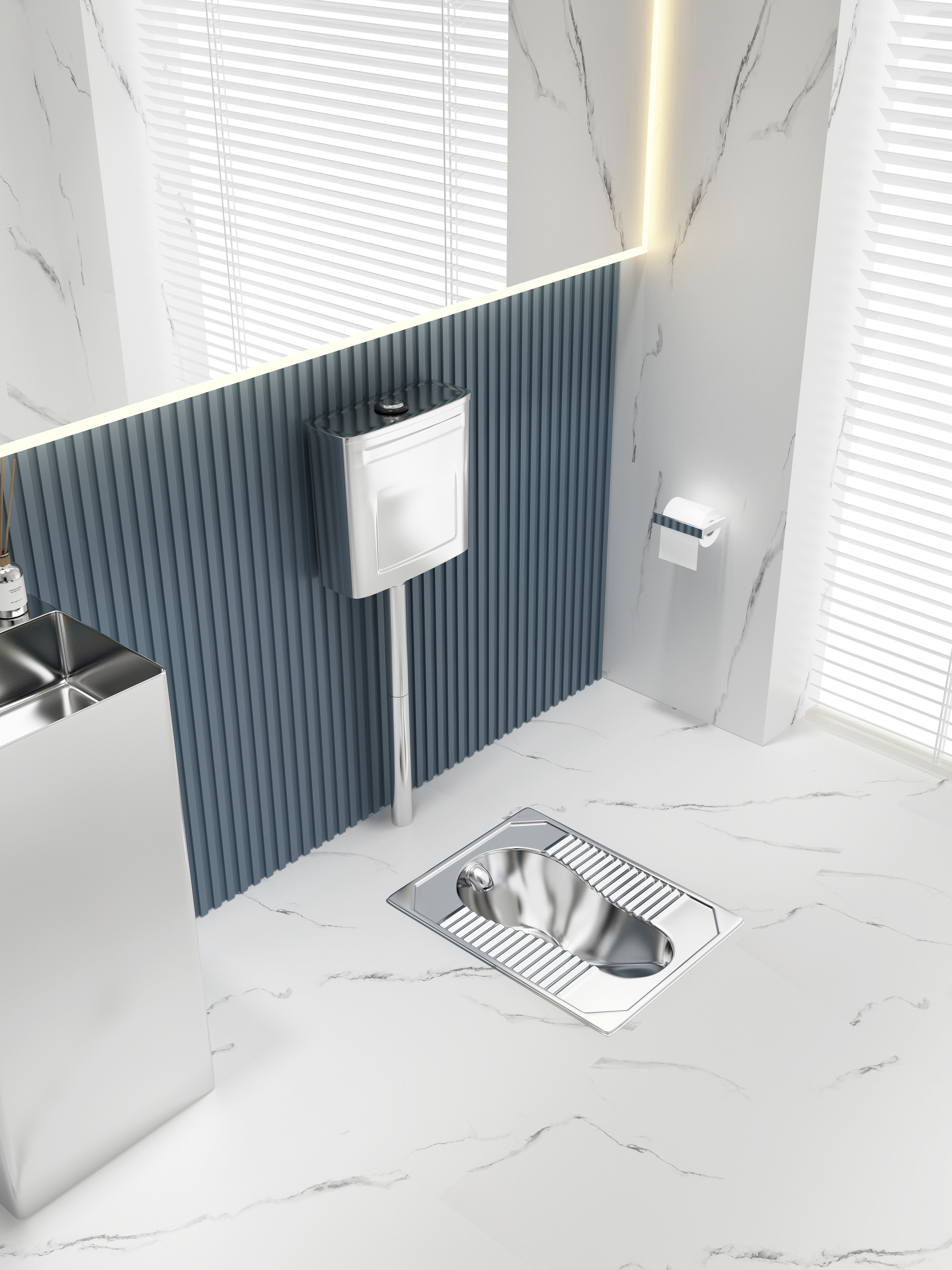 Stainless steel squat toilet