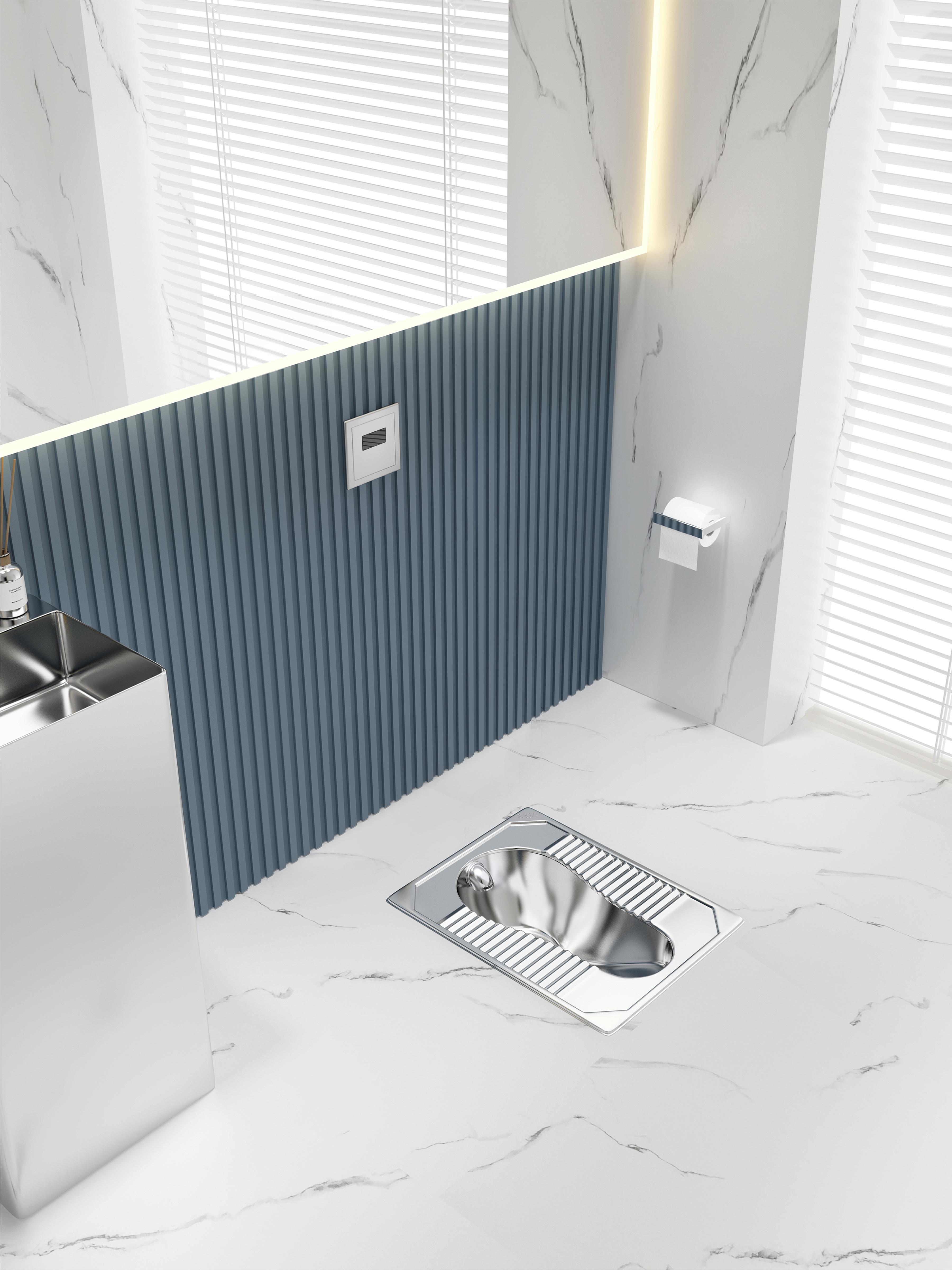 Stainless steel squat toilet