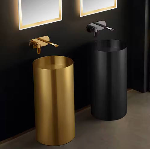 Hot selling stainless steel hand wash basin pedestal basin stainless steel bathroom sinks