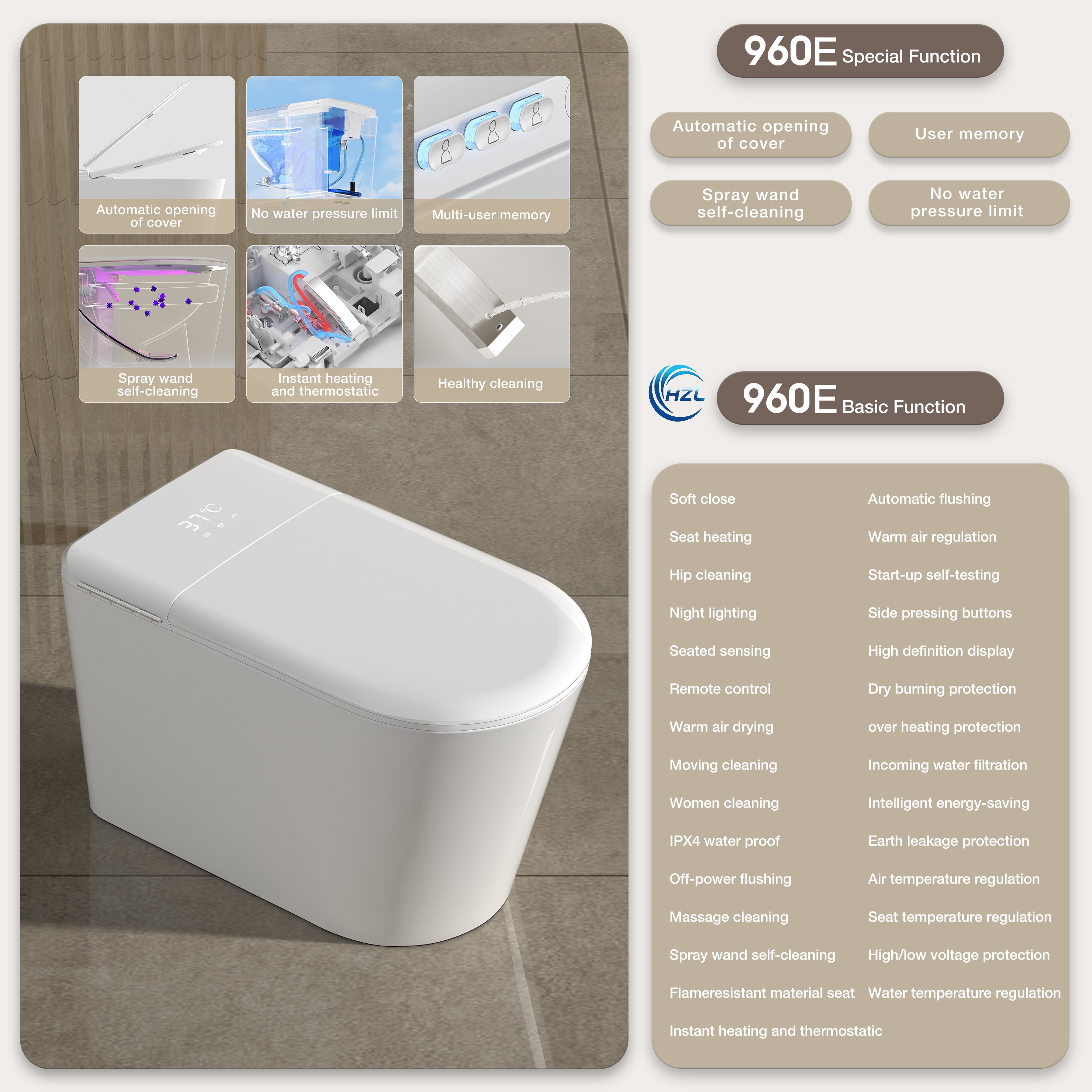Smart toilet H960E