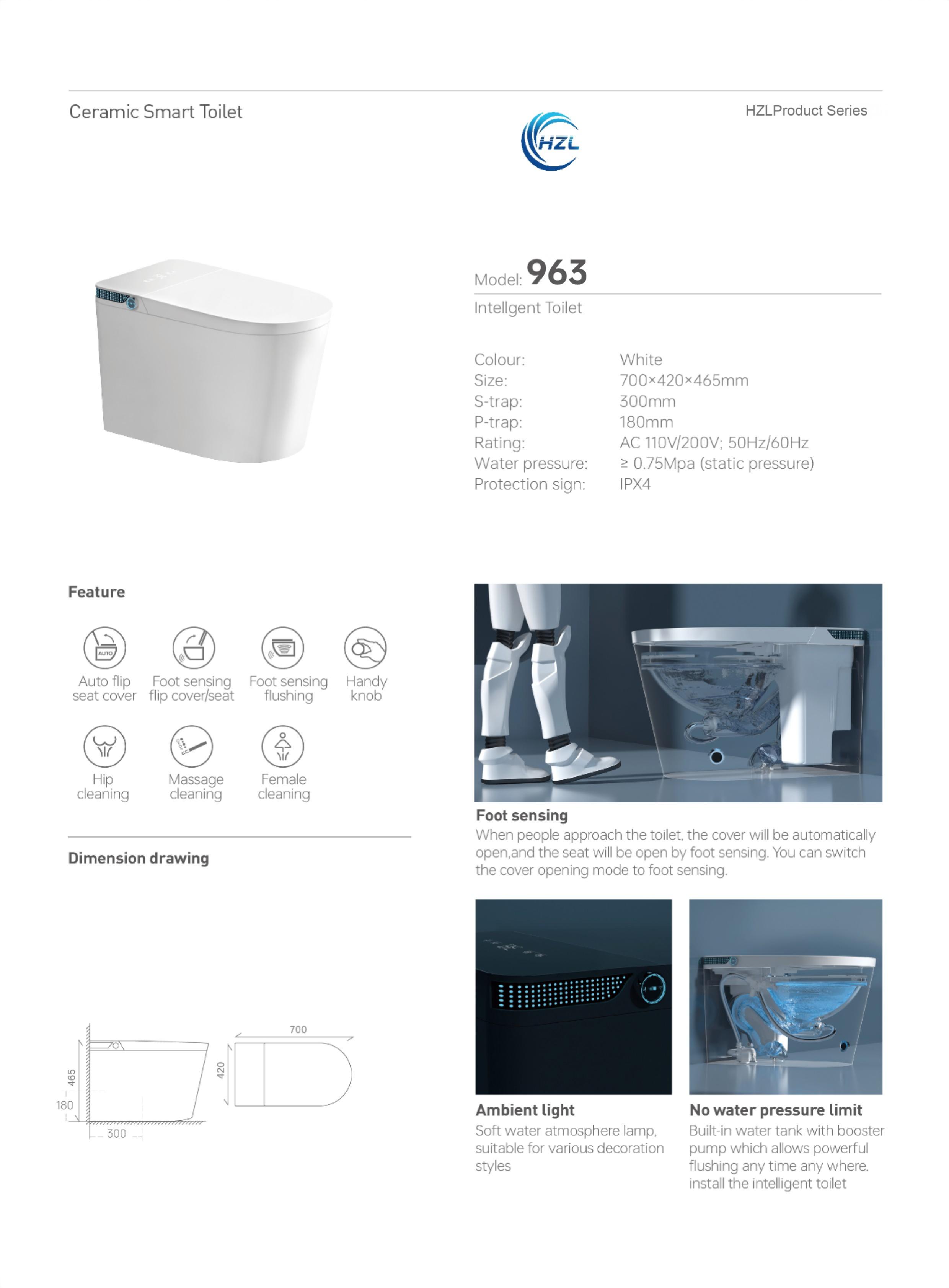 Smart toilet H963D