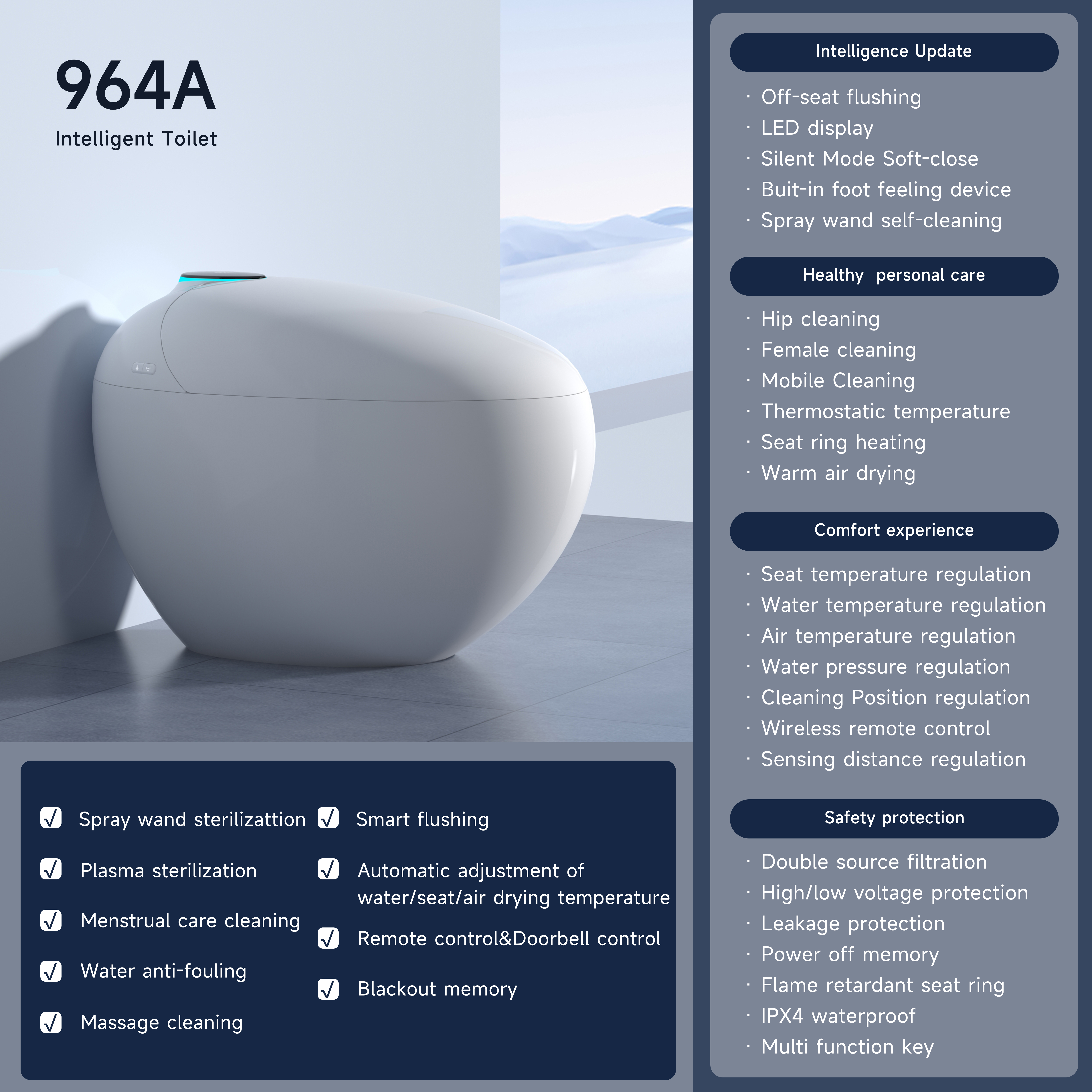 Smart toilet H964A