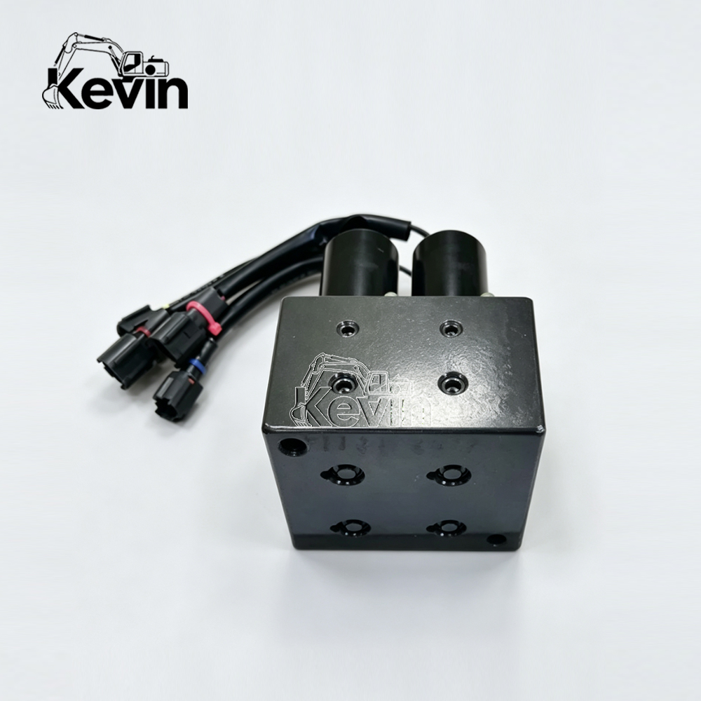Solenoid Valve Assembly KHJ15450 For Sumitomo SH130-5 Case CX130B CX225SR Excavator
