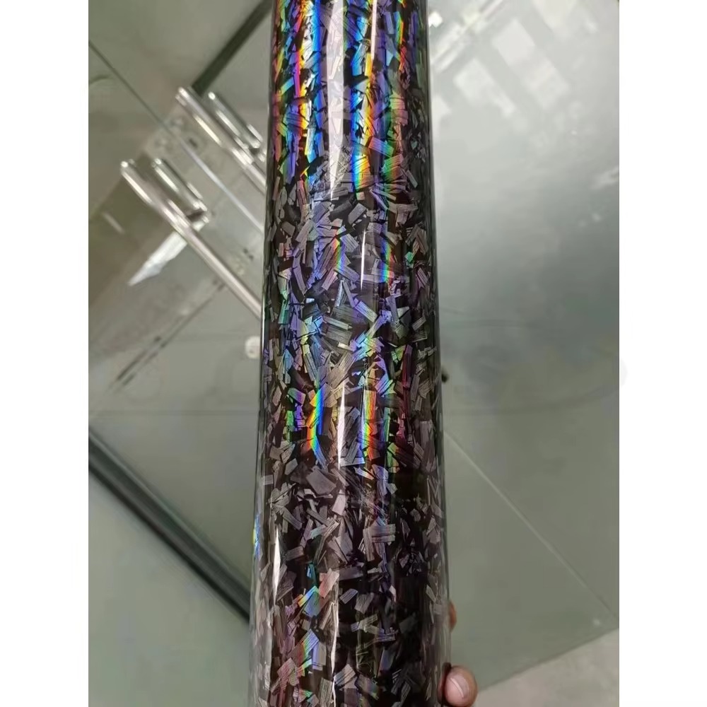 Air Bubble Free Car Wrap Vinyl Laser Holographic Forged Carbon Fiber Material Color Change Vinyl Wrap