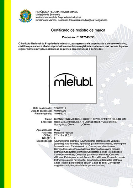 Mietubl Brazilian Trademark