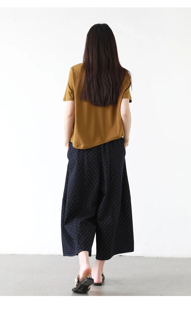 Women's wide-leg cropped pants