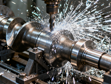 Dynamic balancing and center of mass drilling，High-speed external milling roughing crankshafts，Application of CNC crankshaft grinding machine