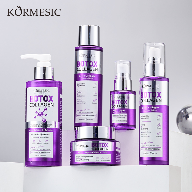 KORMESIC Private Label Custom Anti-Wrinkle Firming Botulinum Collagen Facial Skincare Set