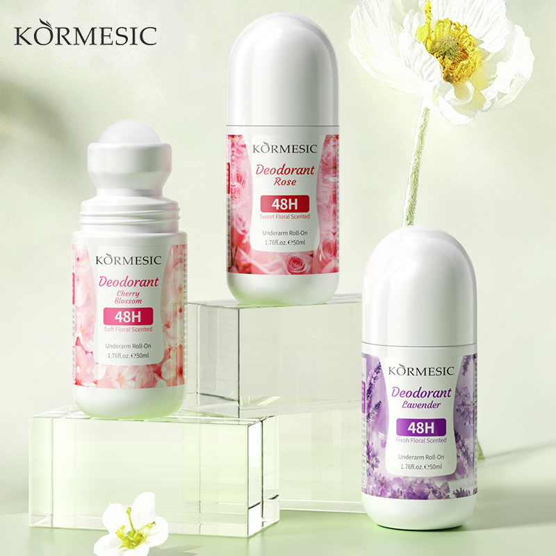 KORMESIC Cherry Blossom Deodorant Roll-On (48H Fresh Flower Deodorant UKGB)50ml