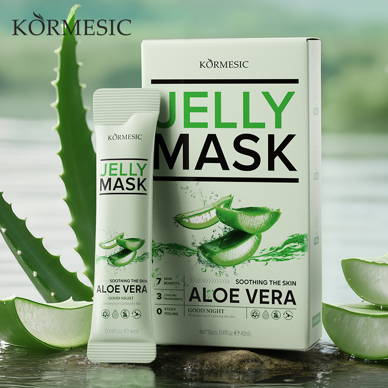 KORMESIC Aloe Vera Gel Mask (Fruit Gel Mask UKGB)- Pack of 10 Strips (4ml each)